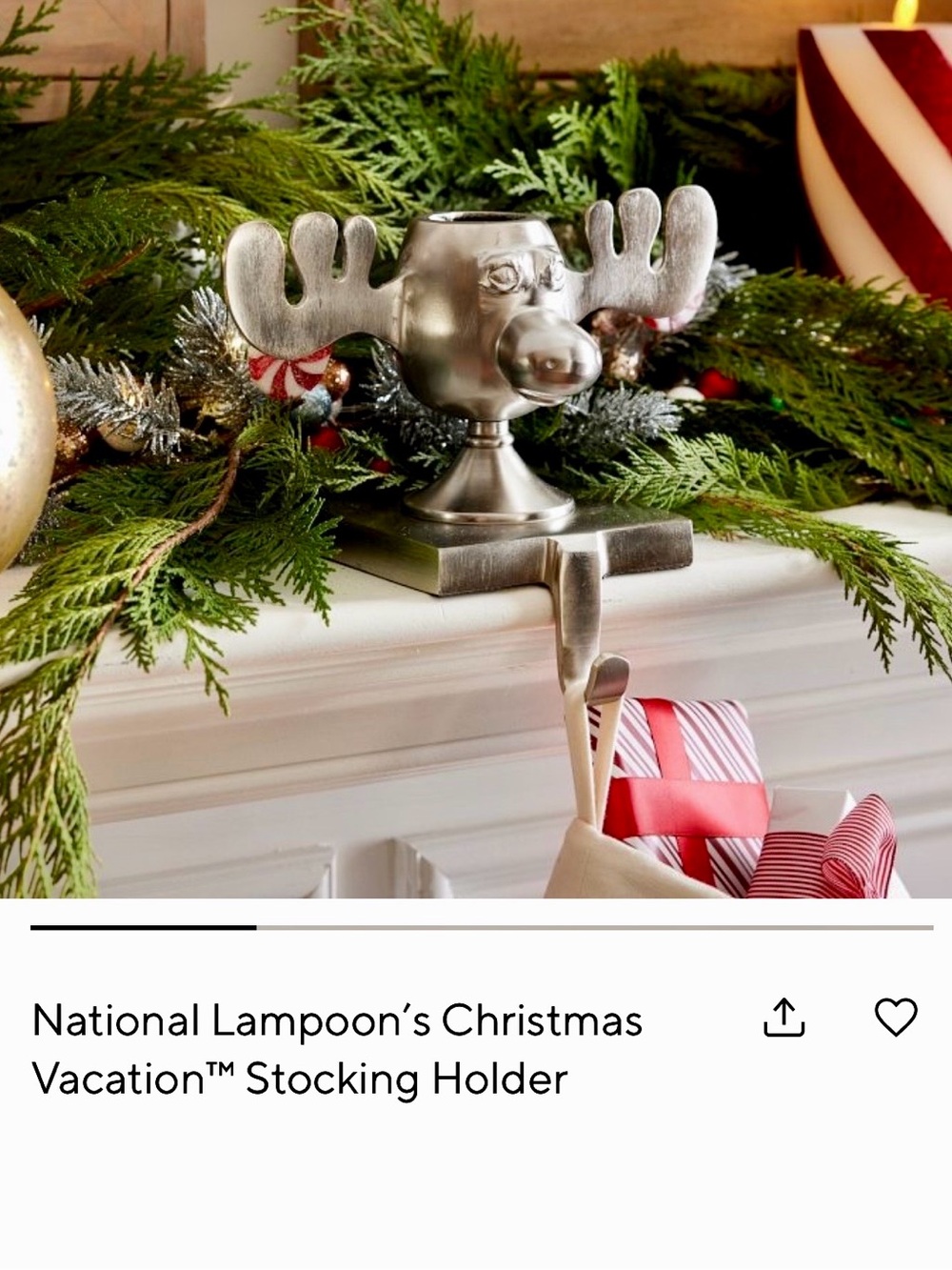 Pottery Barn National Lampoons Christmas Vacation Stocking Holder Sold Out New